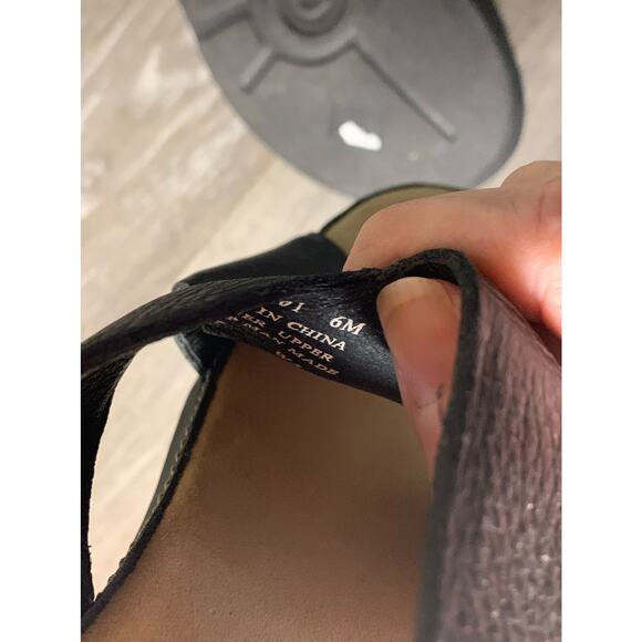 Rockport Ladies Crisscross Strappy Flat Comfort Sandals Leather Black Size 6 - Picture 7 of 8